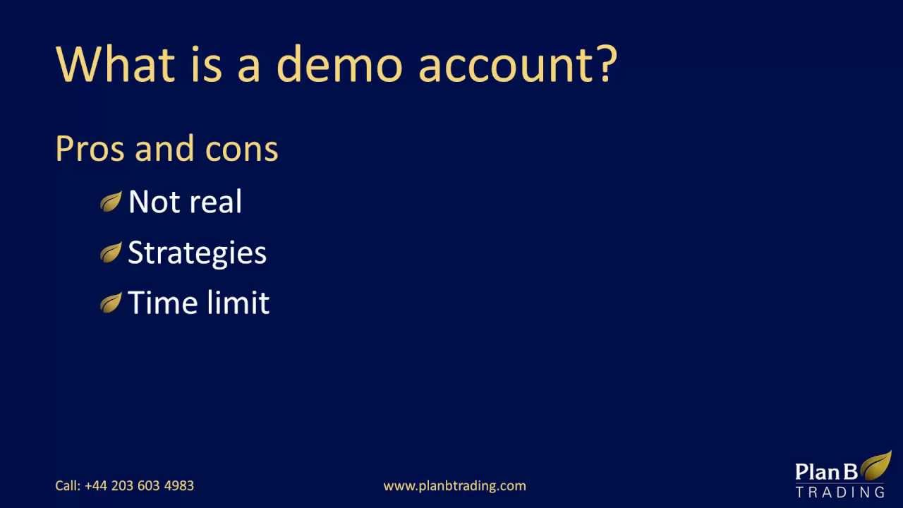 What Is A Demo Account Forex Training Courses Plan B Trading - 