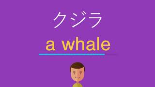 クジラは英語で何と言う Youtube