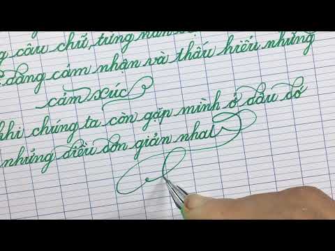 Video Bài mẫu luyện viết chữ đẹp bằng bút bi màu nước | nét... - youtube