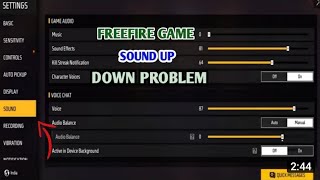 FREE FIRE SOUND UP DOWN PROBLEM 😭//100% PROBLEM SOLVE