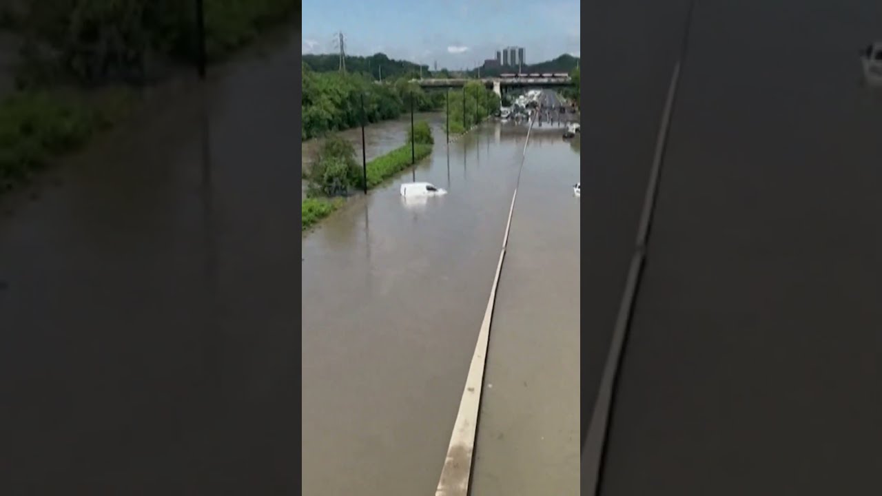 Flooding Closes Major Toronto Area Roads During Torrential Downpour
