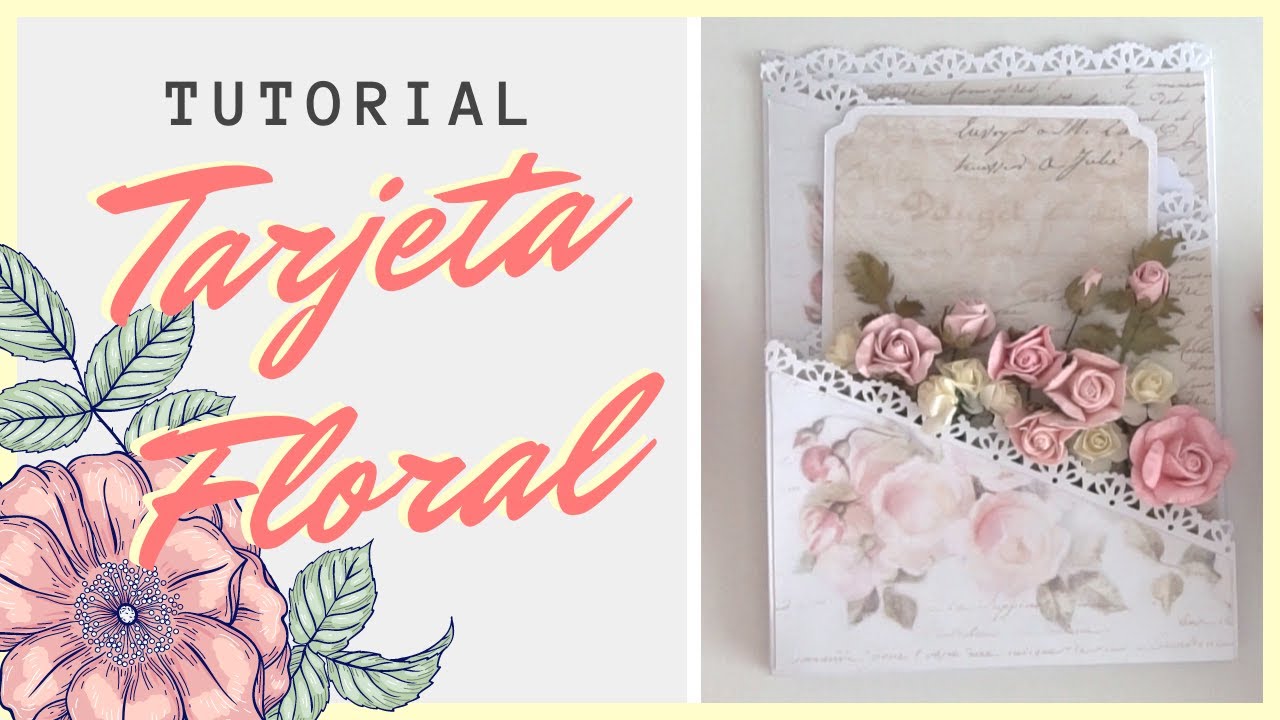 IDEA de TARJETA DESPLEGABLE (tríptico) 🌸 fácil y con pocos materiales ¡EL RESULTADO ES SORPRENDENTE!