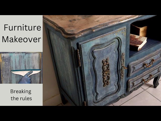 Beautiful DIY Distressed Gray Chalk Paint Furniture Makeover