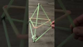Trigonal pyramid with straws