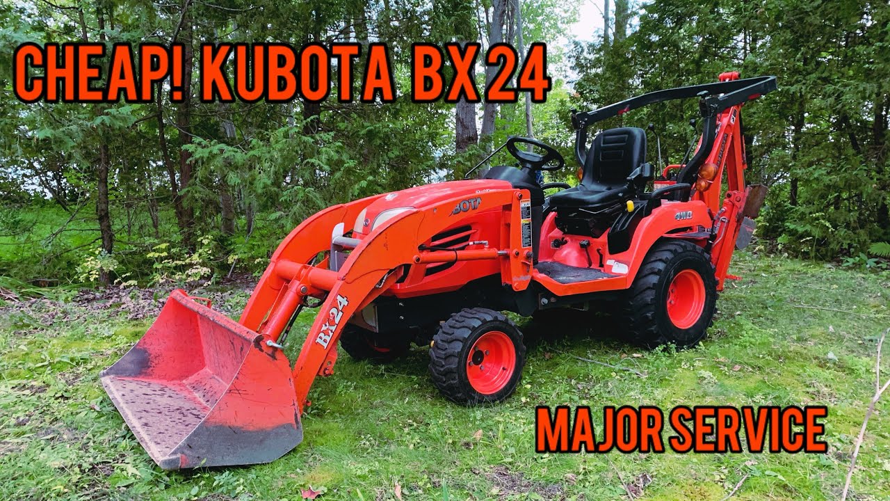 ДЕШЁВЫЙ Kubota BX! Полное обслуживание + замена вентилятора HST.