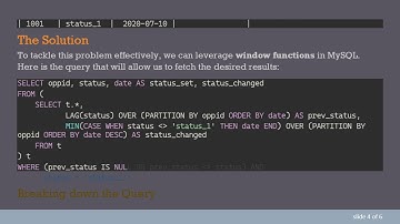 How to Track Status Changes in MySQL: Query Timestamps when Column Value Changes