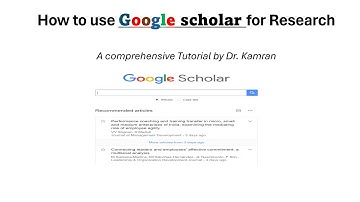 How to use Google scholar for research