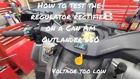 Testing the stator and regulator rectifier on a 2017 Can Am Outlander 650.