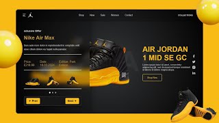 How to Create a Sleek Nike Shoe Slider Website | HTML, CSS & JavaScript Tutorial