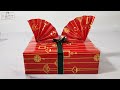 New Year Gift Wrapping Ideas | Double Fan Pleats Gift Packing Tutorial | 新年禮物包裝教學