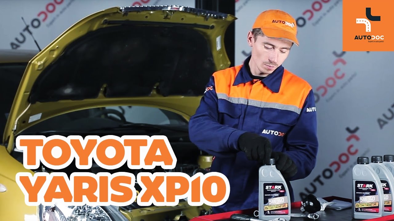 Como substituir óleo do motor e filtro de óleo no TOYOTA YARIS XP10 TUTORIAL | AUTODOC