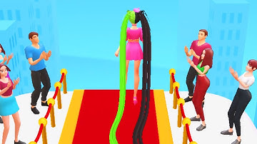 HAIR CHALLENGE game MAX SCORE 💕💇‍♀️🌈 Gameplay All Level Hairs iOS Android New Game 3D Relaxing