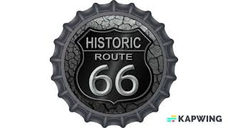 Made in America Historic Route 66 Novelty Metal Bottle Cap 12 Inch Sign