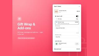 Gift Wrap & Add-ons – Gift wrapping, gift messages and add-ons for your online store screenshot 2