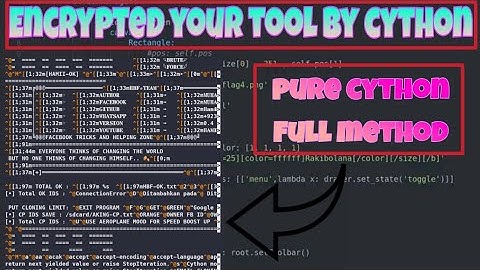 how to encrypted your script with cython || pure cython full method  || how to enc your script