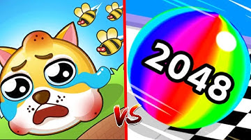📱🎯 Save the doge (Draw to smash) vs Ball run 2048 ♾️ new update gameplay