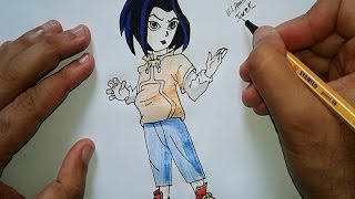 Drawing Jaid from Jachie Chan رسم الفتاة جايد من كرتون جاكي شان-الحلقة 56