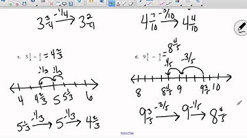 Lesson 32 subtract a fraction from a mixed number