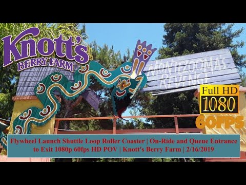 Montezooma's Revenge On-Ride and Queue 60fps POV Shuttle Loop Launch ...