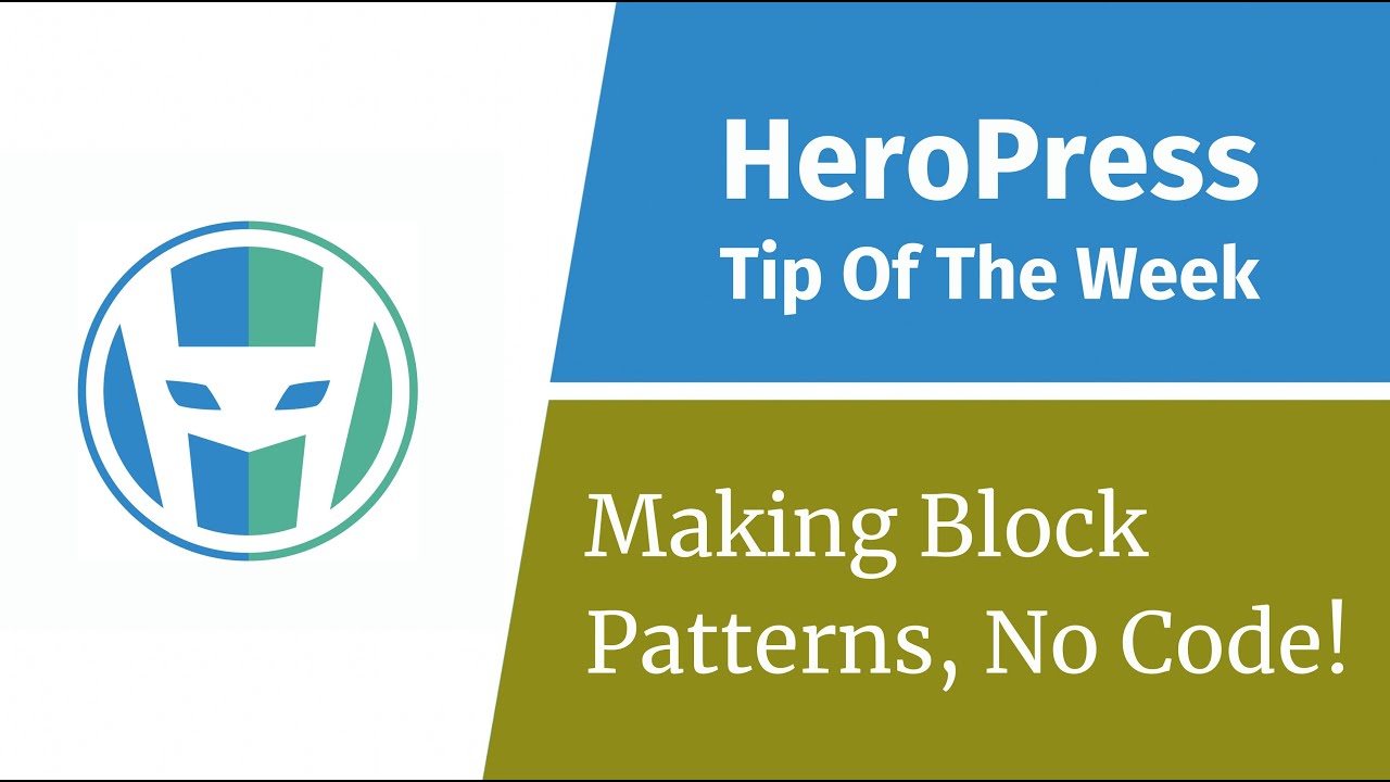 Making Gutenberg Block Patterns With No Code! - YouTube