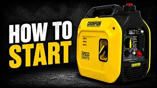 How To Start The Champion 2500 Watt Generator