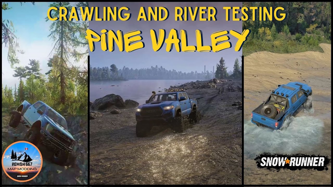 Snowrunner - New Mod Map - Pine Valley River Run - YouTube