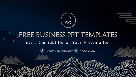 🔥Blue Gold Business PowerPoint Templates🔥Free slides 🔥