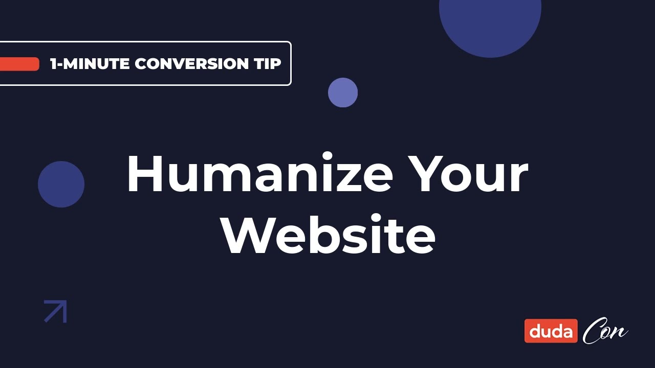 Humanize Your Website | 1-minute Conversion Tips | Duda