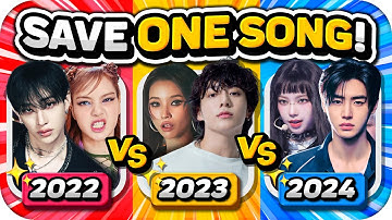 🎵 2022 VS 2023 VS 2024 🎵 SAVE 1 K-POP SONG! 🎤 ANSWER - KPOP QUIZ ✨