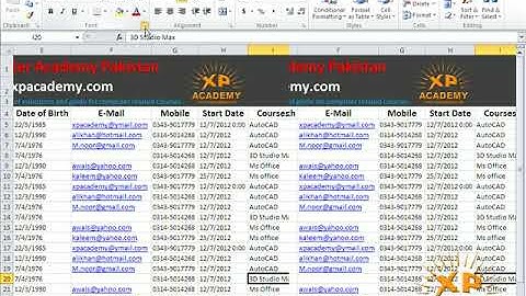 Ms Excel Urdu Tutorials | interface