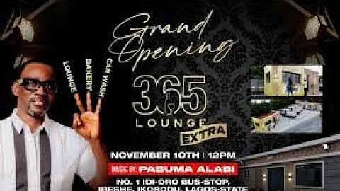 PASUMA ON STAGE AT THE GRAND OPENING OF 365 LOUNGE EXTRA IKORODU
