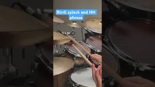 Cool drumming paradiddle-diddle splash hi hat phrase. #drum #drummer #livedrumming