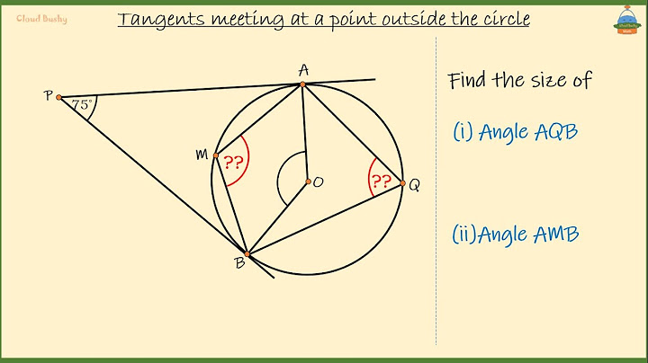 The two tangents to a circle from an outside point