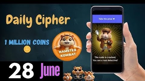 Hamster Kombat Daily Cipher Morse Code || 28/06/2024 || Claim #hamsterkombat #cipher #morsecode