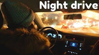 ASMR Driving {night, rain💦}: ASMR Car driving on the road🚖relaxed drive