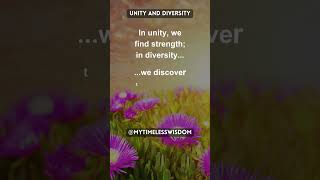 Unity and Diversity - Inspirational Quote #spirituality #motivational