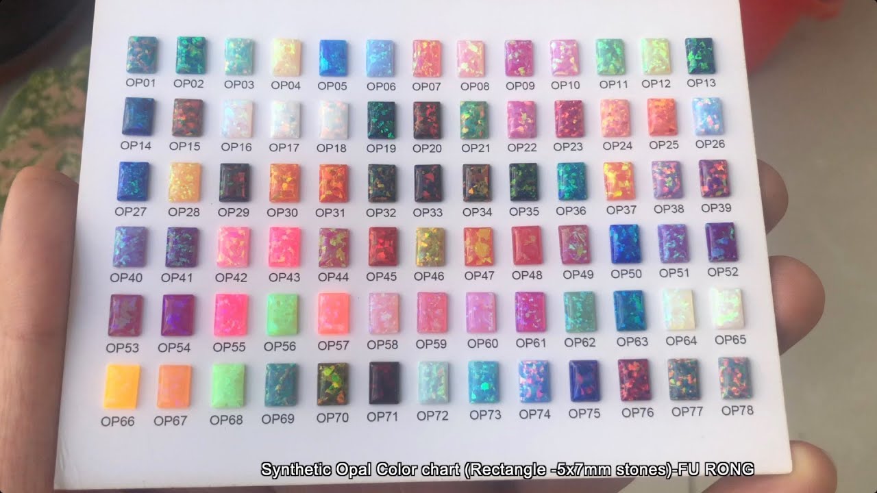 Opal Color Chart Synthetic Opal Color Sample Chart For Opal Color