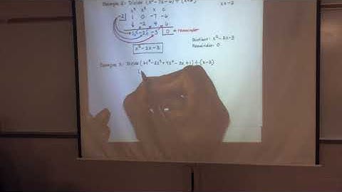 Section 3.3. Dividing Polynomials; Remainder and Factor Theorems 030719