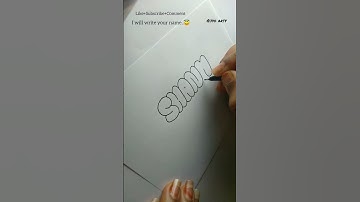 How to write SHANMUKA in bubble letters #shorts #tutorial #fyp