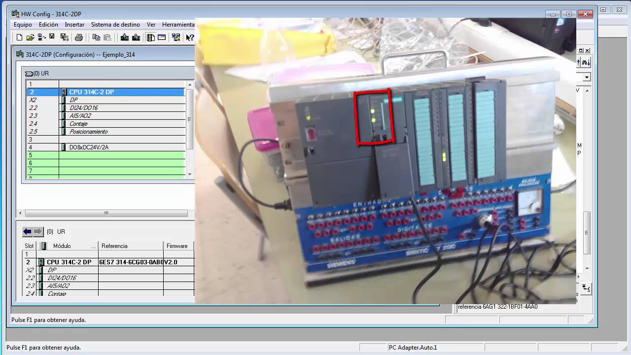 Configuración HW en Siemens S7-300 y diagnóstico del dispositivo
