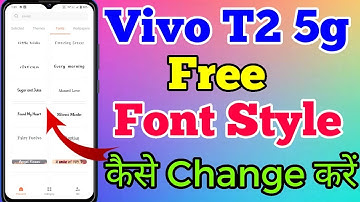 Vivo T2 5g Free Font Style Change Kaise Kare // How To Free Font Style Change Setting In Vivo T2 5g