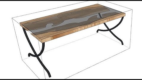 River edge table | furniture modeling | sketchup tutorial