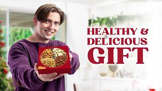 Holiday Nuts Gift Basket, Basket Of Cravings Gourmet Nuts Collection