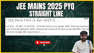 JEE Main 2025: Let A(4,-2),B(1,1) and C(9,-3) be the vertices of a triangle ABC.Then the maximum 