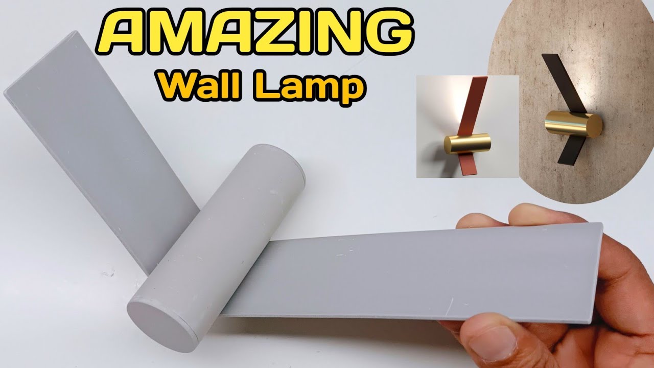 How to make a Wall Lamp at Home Wall Sconce LED Light New Staircase ...