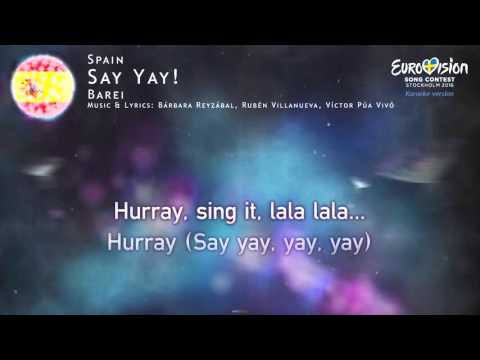 Barei - Say Yay! (Spain) - [Karaoke version]