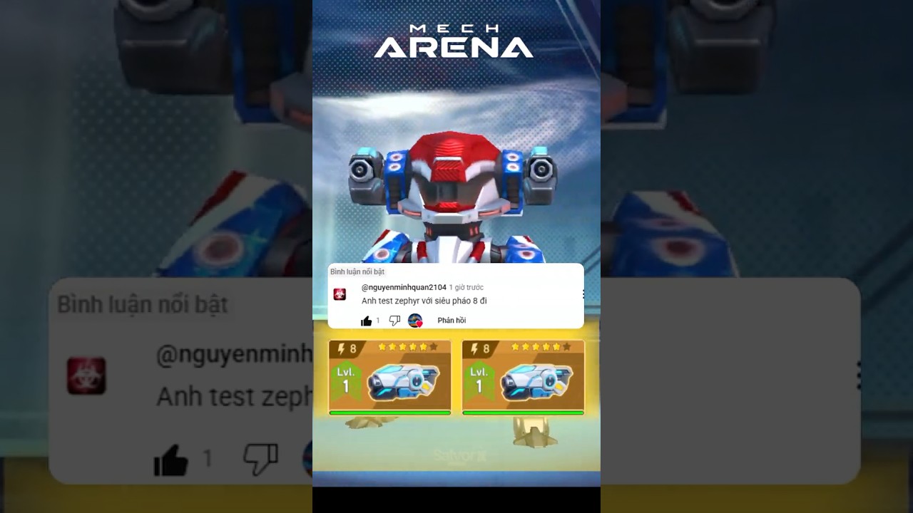 ⚔️ Stun & One Shot! Zephyr + Railgun 8 Combo | Mech Arena 2025 