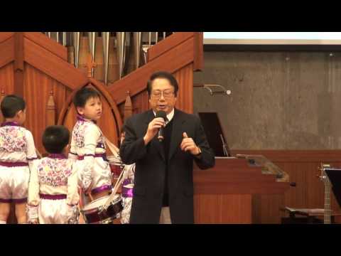 艋舺教會2015年聖誕節慶祝會黃木成長老祈禱開始