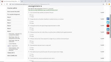 Assignment 6 Non-conventional Energy Resources  NPTEL | NCER 2019