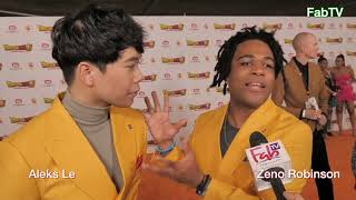 The Coolest Guys Of Dragon Ball Super Hero Zeno Robinson & Aleks Le Arrive At The Premiere